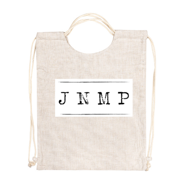 Vak na záda - lněný vzhled s potiskem Batůžek na záda "Jak na maturitní práci"