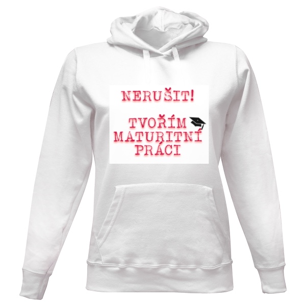 Dámská mikina s kapucí s potiskem Mikina s kapucí NERUŠIT