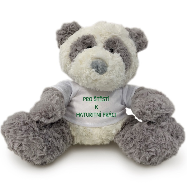 Panda s potiskem Medvídek pro štěstí