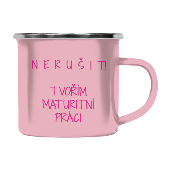 Barevný plecháček - nerezový lem s potiskem Barevný plecháček NERUŠIT!